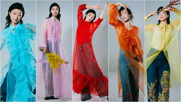 Nét đẹp cá tính khi kết hợp áo voan và quần jeans thêu tay của Chu Thị Hồng Anh - Ảnh 1.